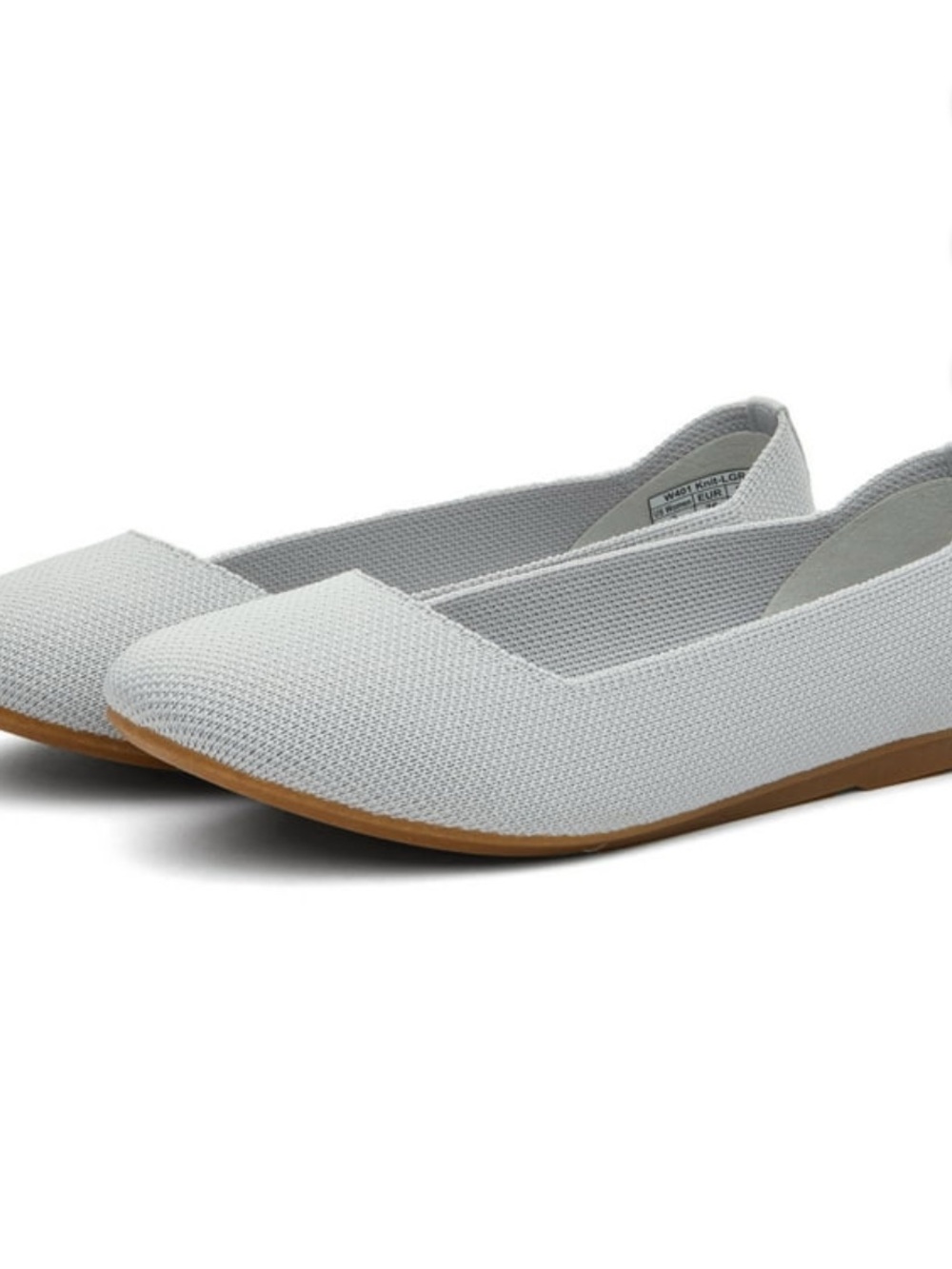 Women's Lightweight Knit Ballet Flats - White